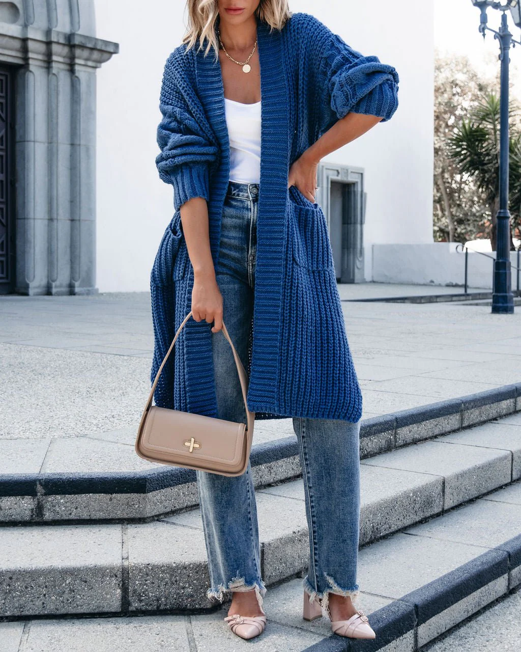 Muse By Magnolia Blue Chunky Duster Cardigan - FINAL SALE - Image 6