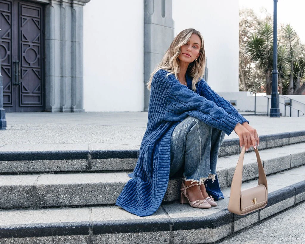 Muse By Magnolia Blue Chunky Duster Cardigan - FINAL SALE - Image 8