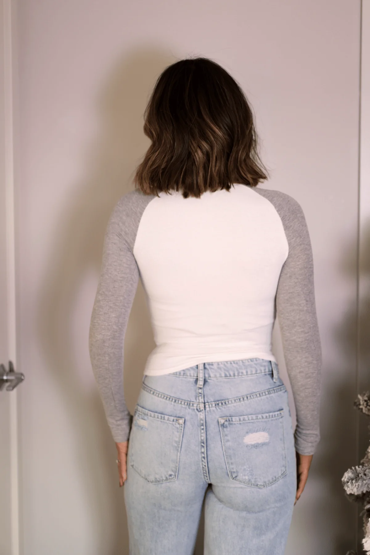 Natalie Grey Color Block Tee - Image 6