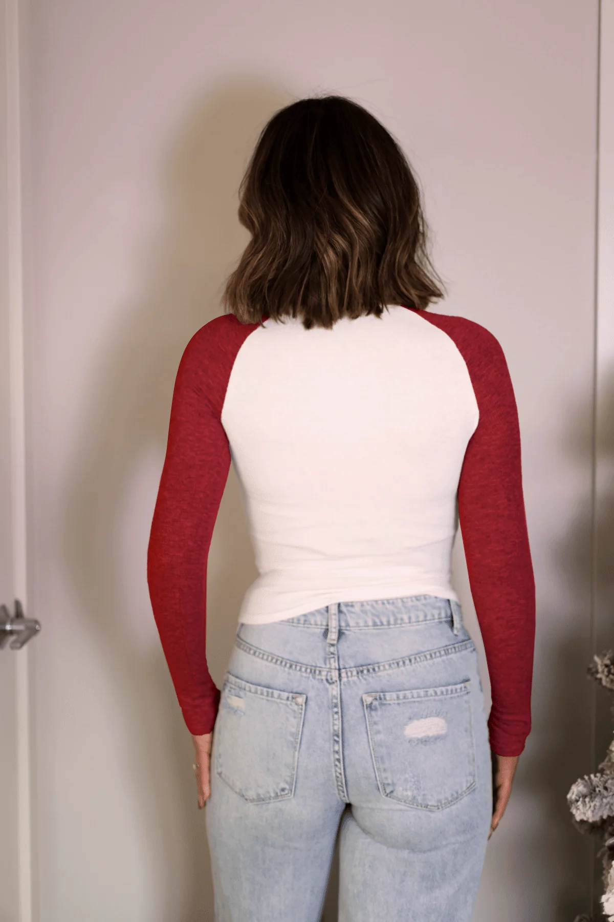 Natalie Red Color Block Tee - Image 4