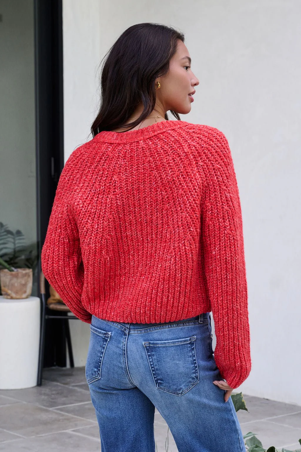 Red Confetti Knit Buttoned Cardigan - FINAL SALE - Image 10