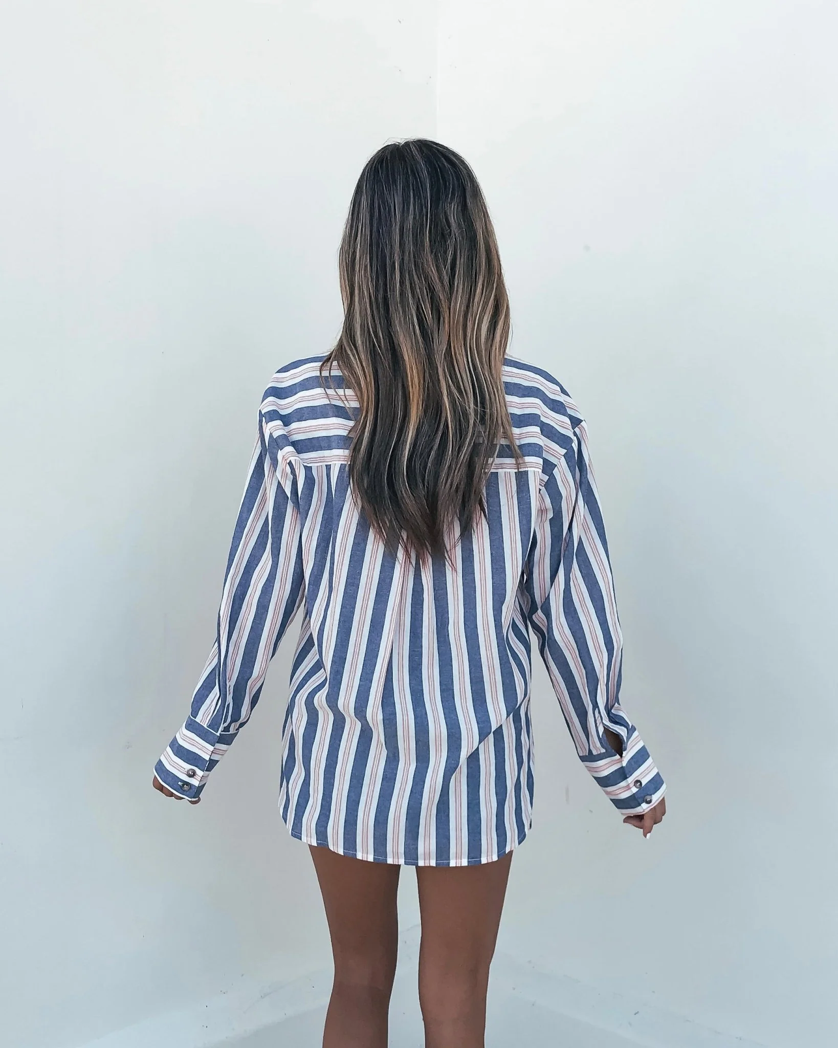 Red White & Blue Striped Button Down Shirt - Image 4