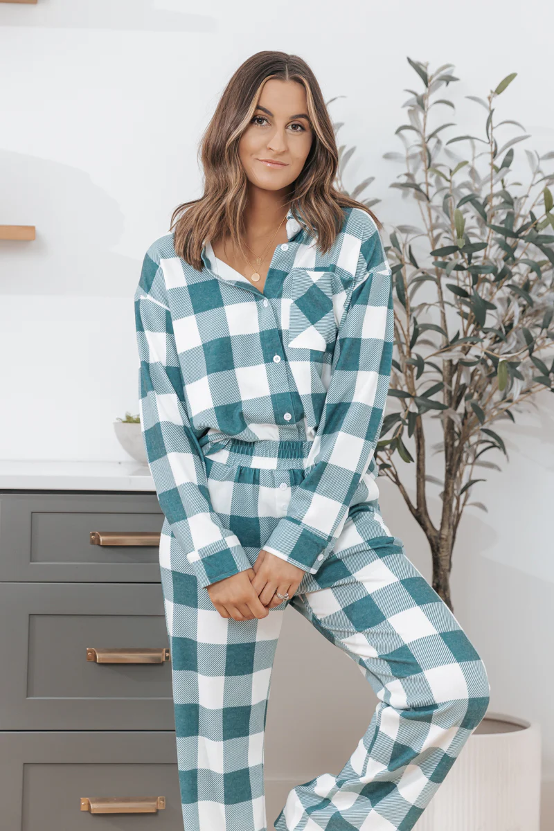 Rest Easy Green Plaid PJ Set - FINAL SALE