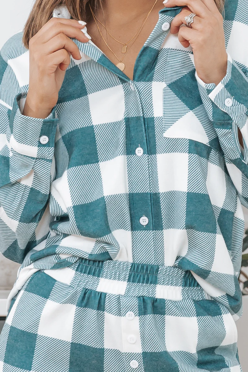 Rest Easy Green Plaid PJ Set - FINAL SALE - Image 8