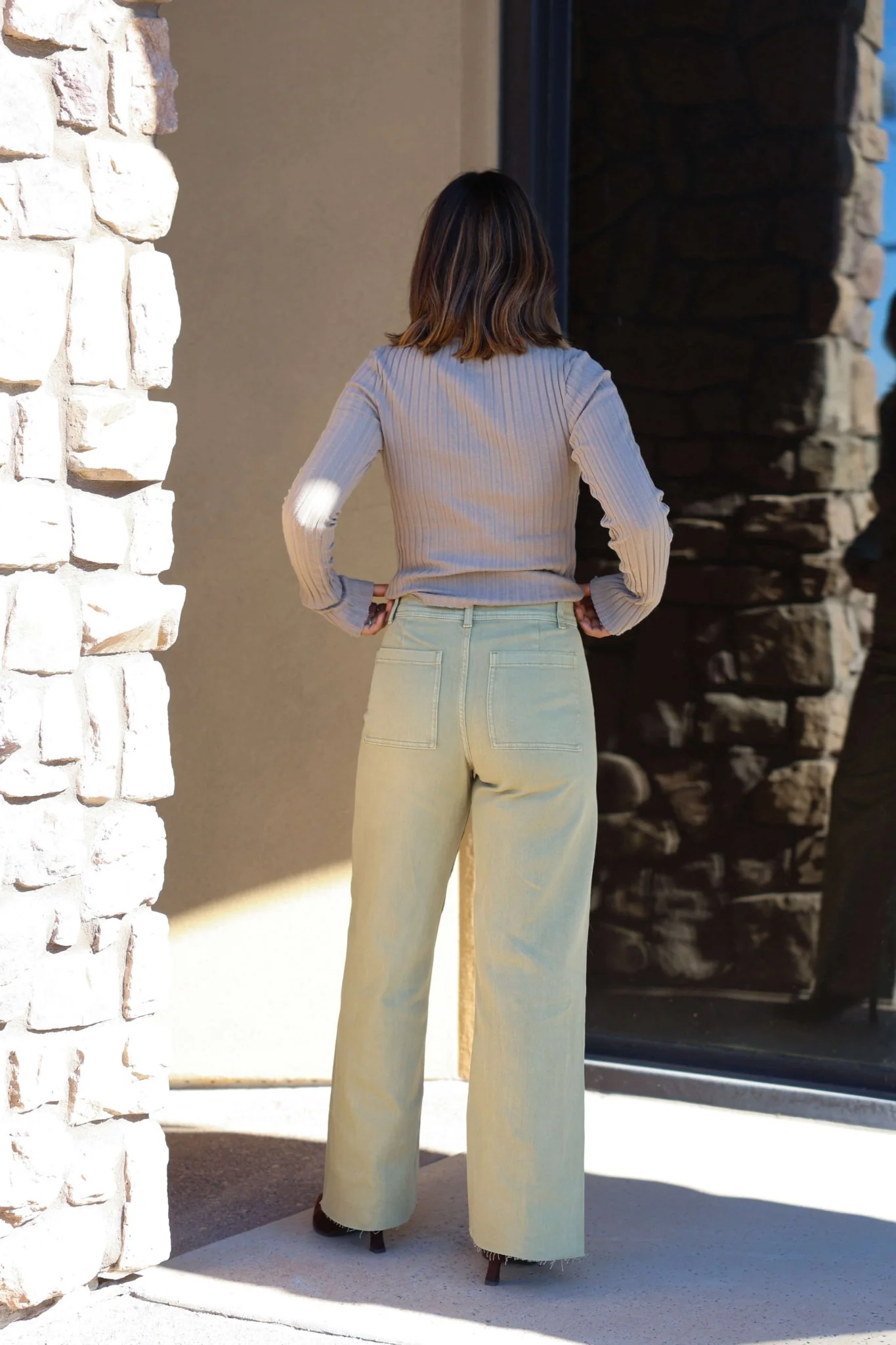 Sage Straight Wide Leg Pants - FINAL SALE - Image 3