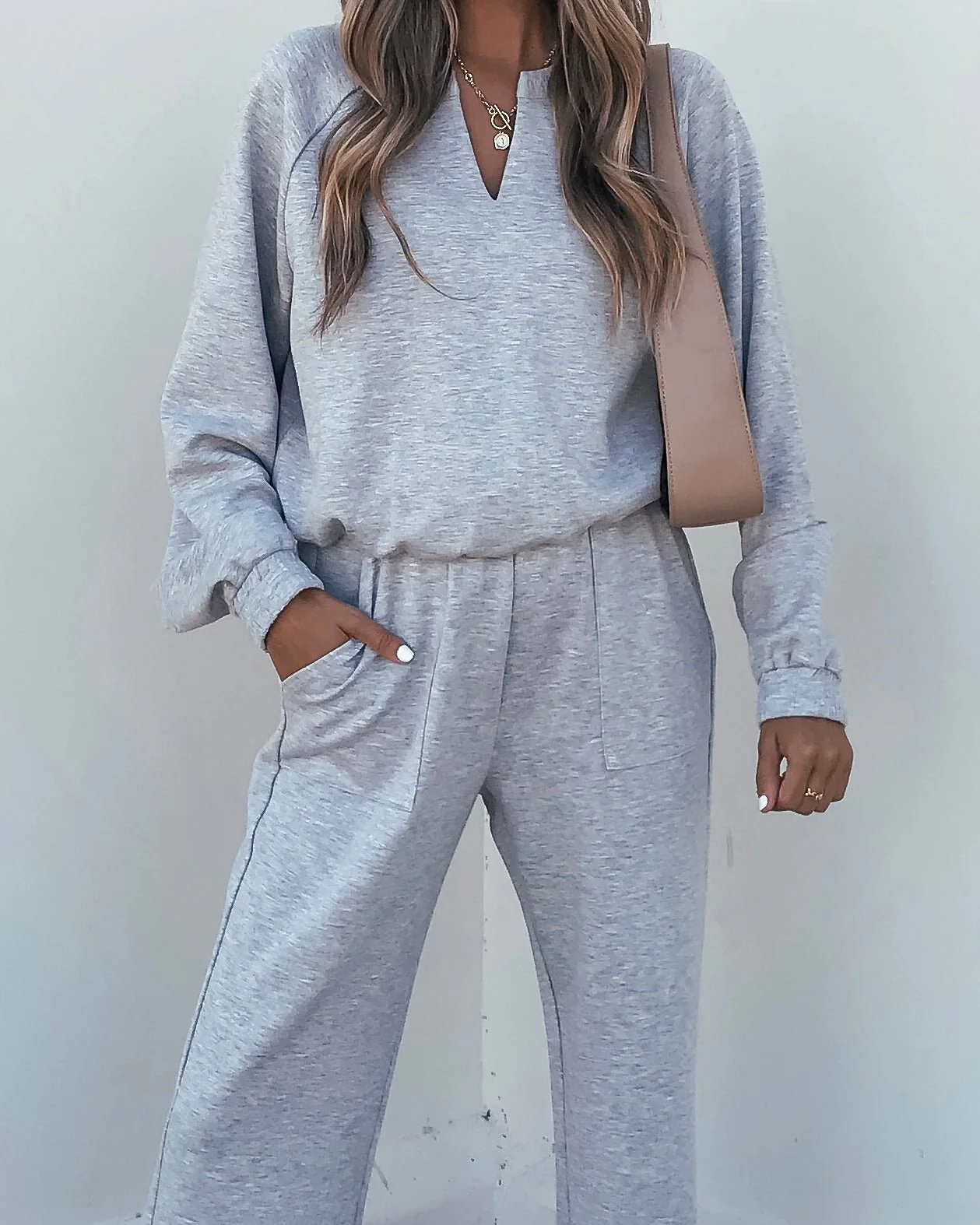 Stay Active Grey Lounge Sweatshirt - FINAL SALE - Image 3