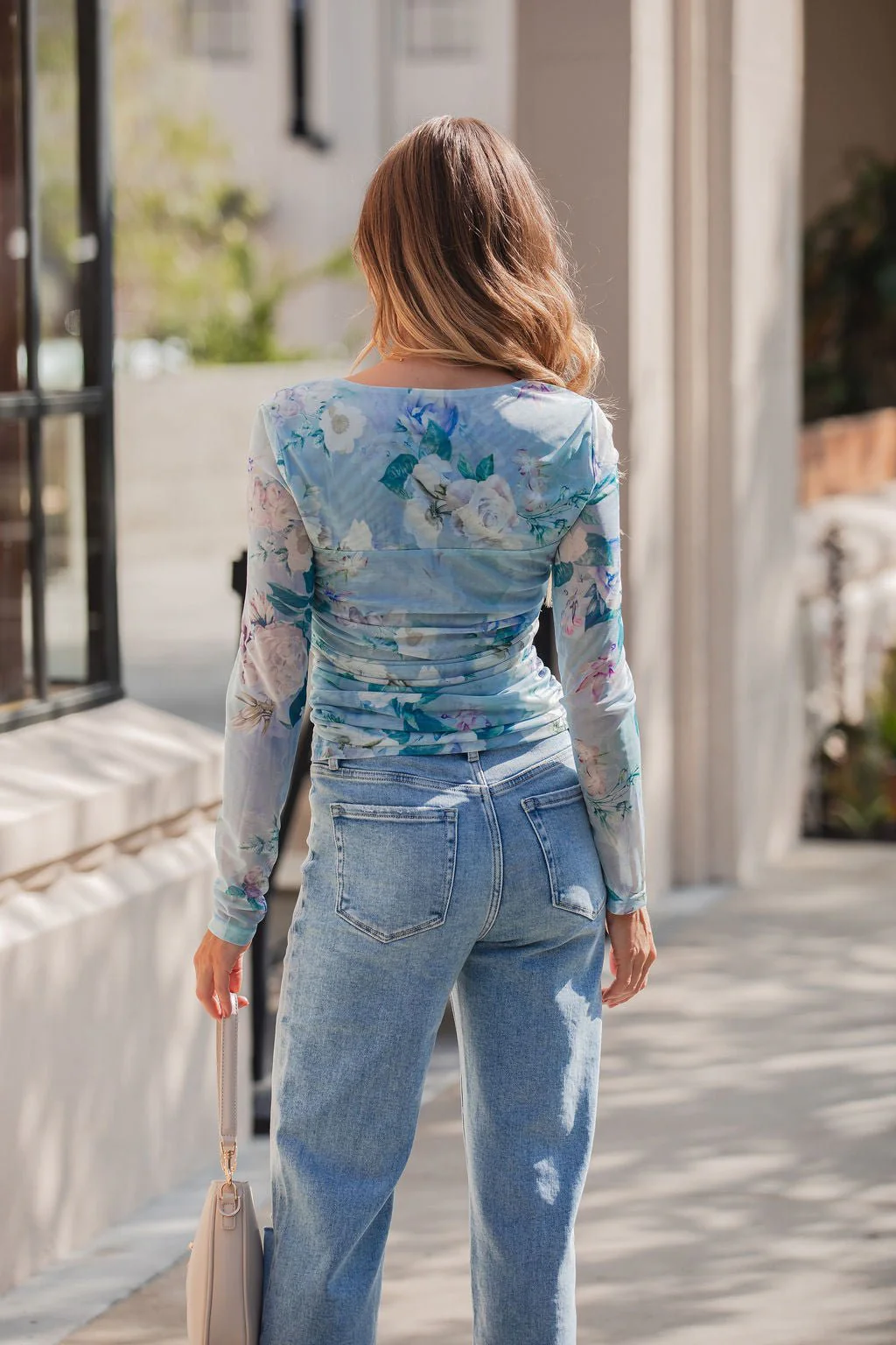 Steve Madden Blue Zinia Print Top - Image 8