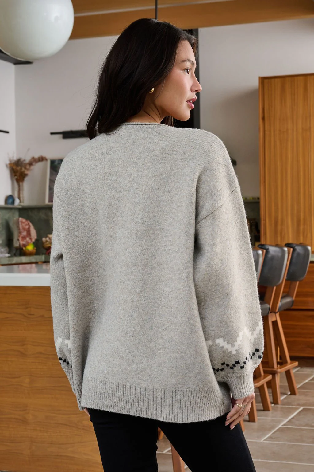 Stone Grey Snowflake Sweater - FINAL SALE - Image 10