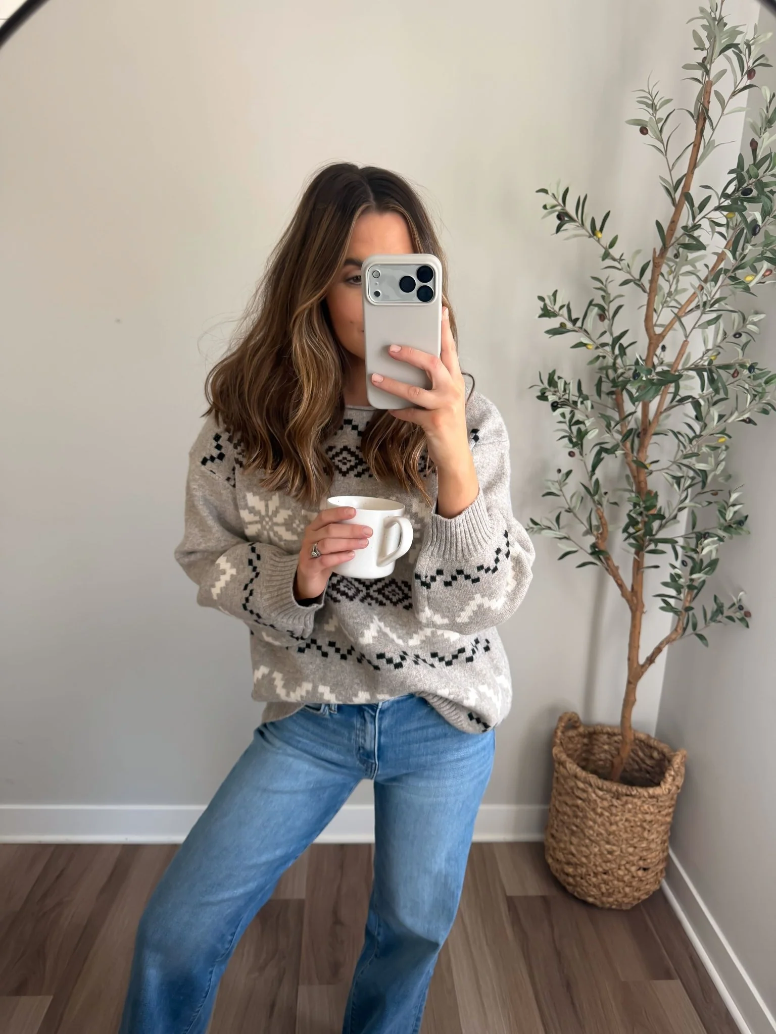 Stone Grey Snowflake Sweater - FINAL SALE - Image 11
