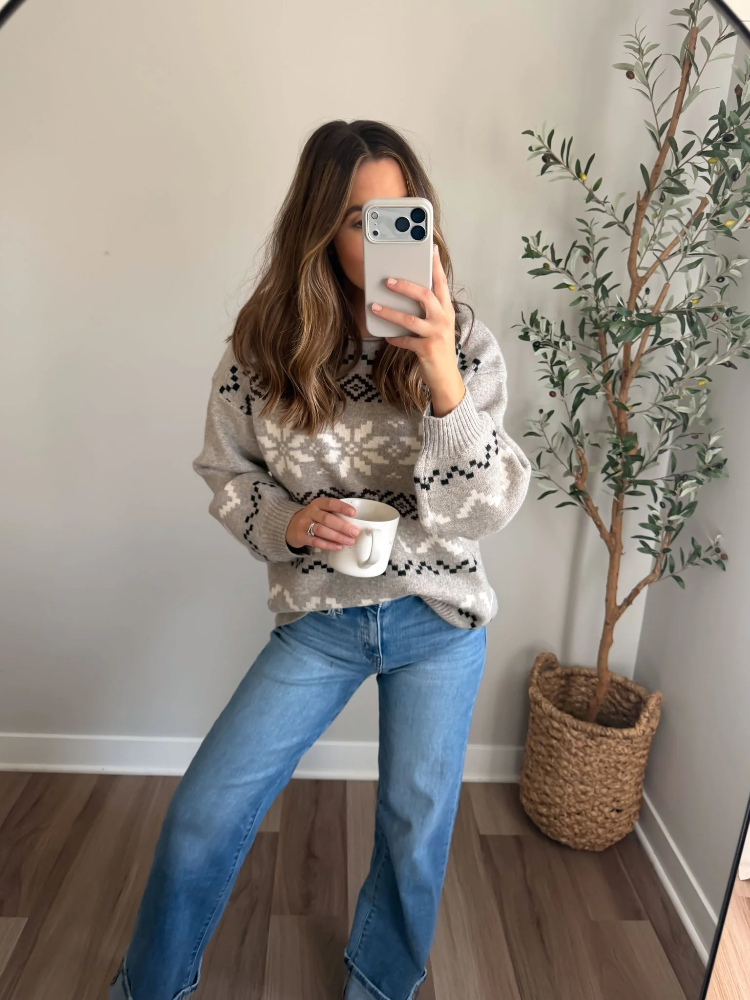 Stone Grey Snowflake Sweater - FINAL SALE - Image 12