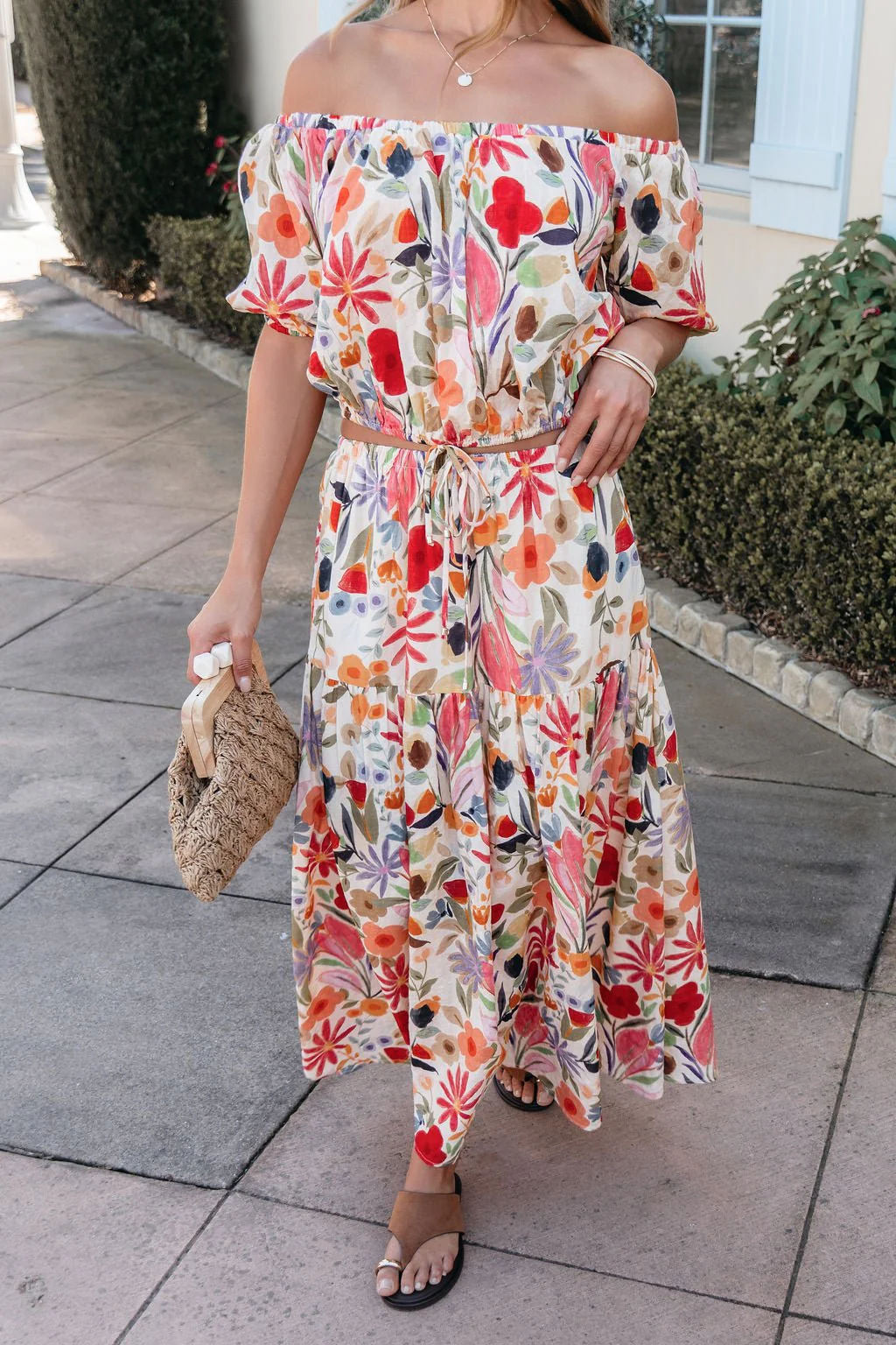 Sunset Bloom Multi Print Tiered Maxi Skirt - Image 7
