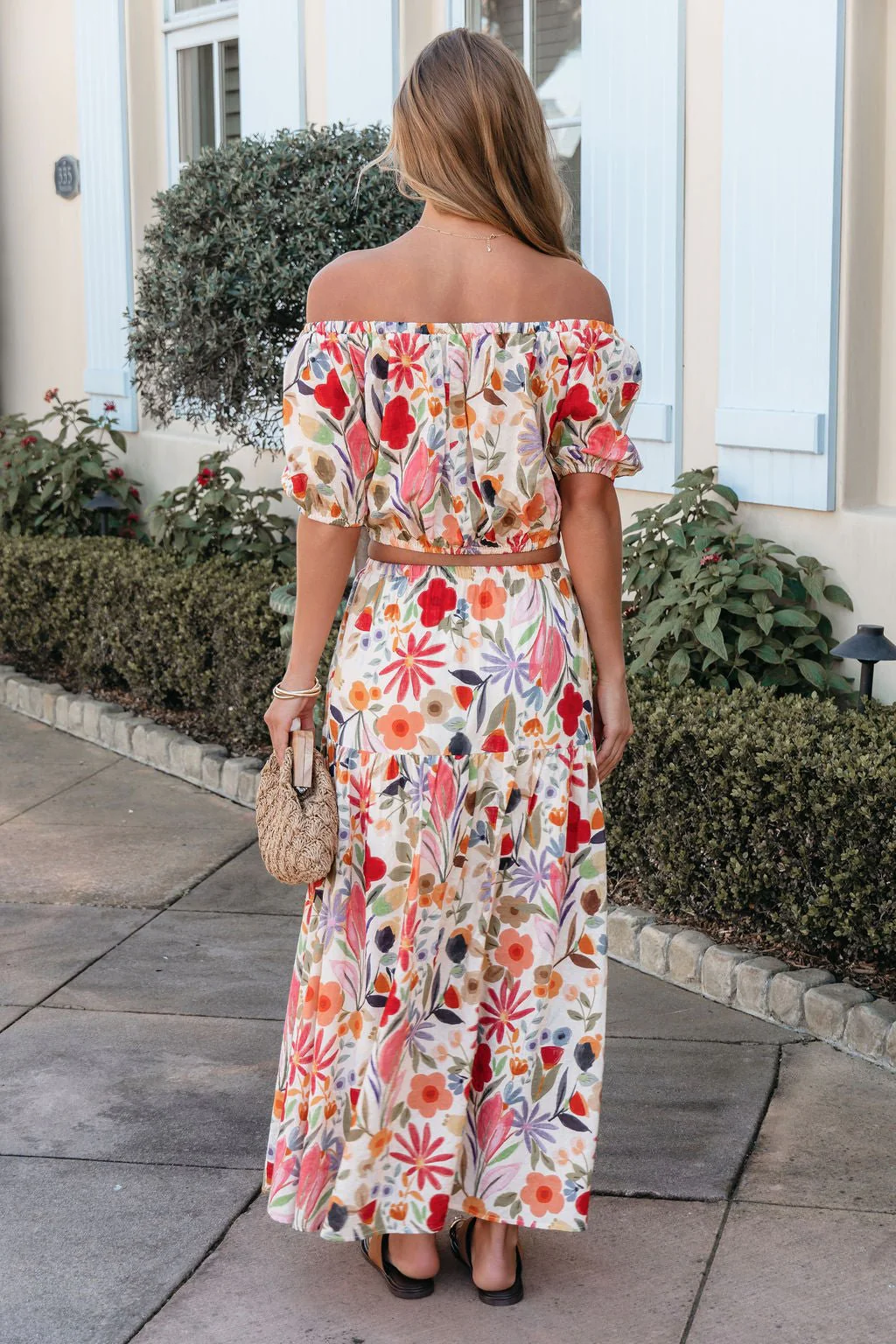 Sunset Bloom Multi Print Tiered Maxi Skirt - Image 9