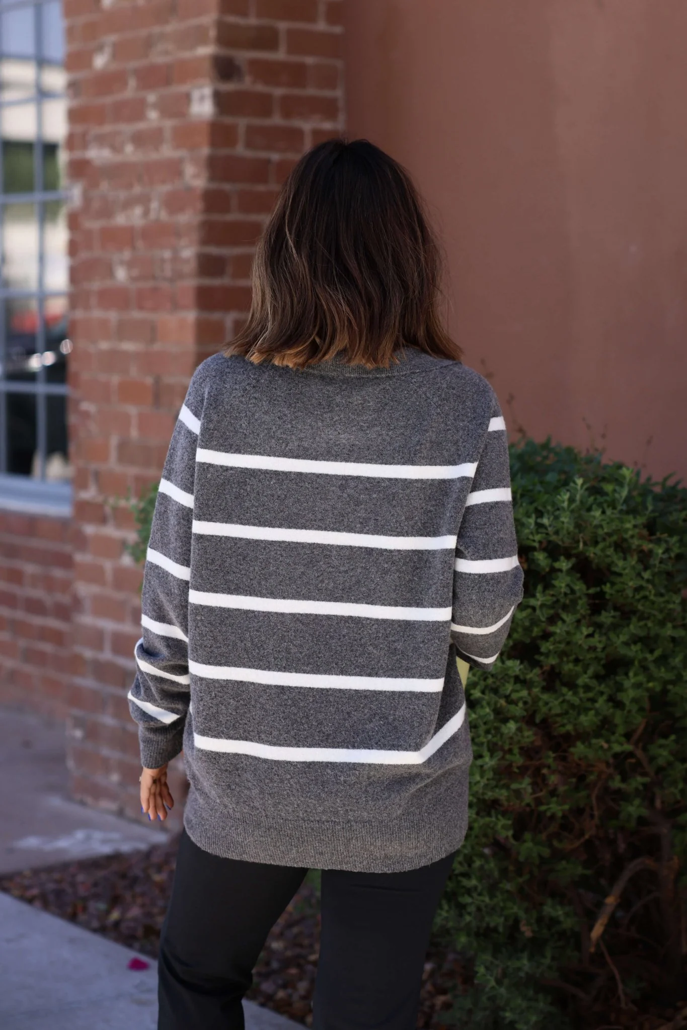 Suzanne Grey & White Striped Sweater - FINAL SALE - Image 6
