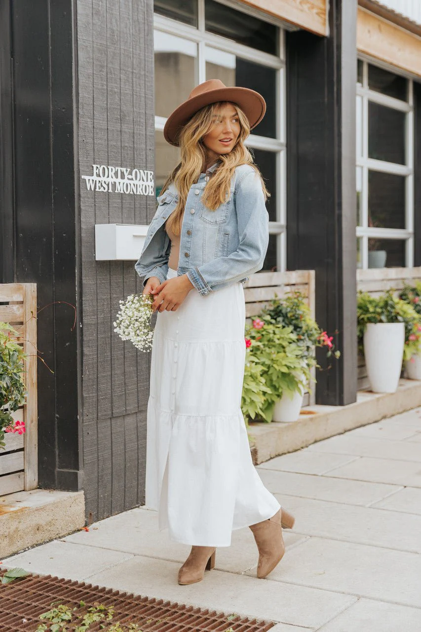 Sweet South Faded Denim Jacket - Light Wash - Image 4
