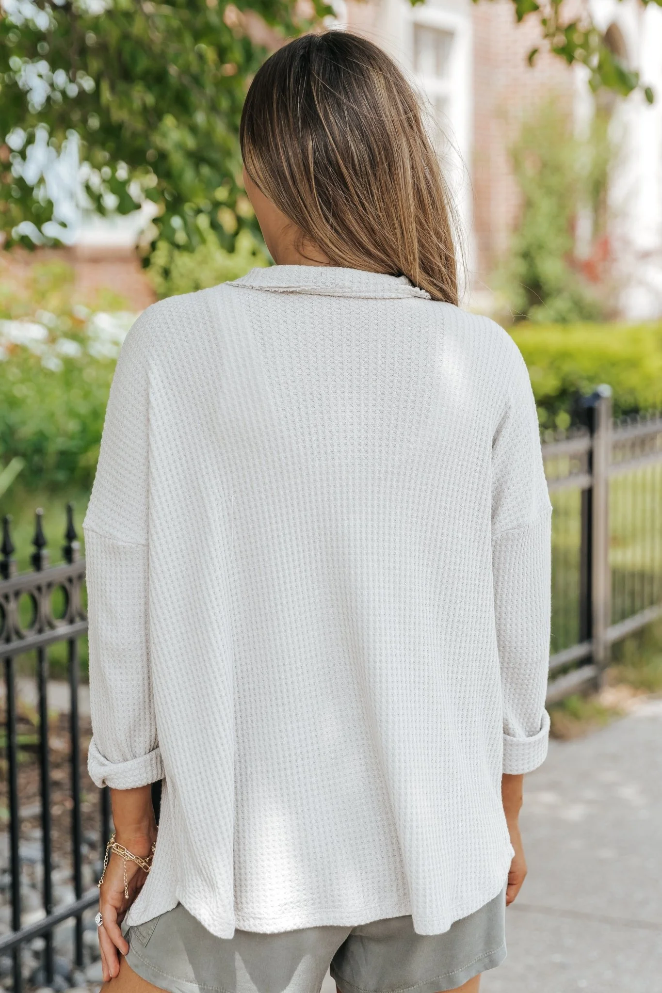 Taupe Waffle Knit Shacket - Image 15