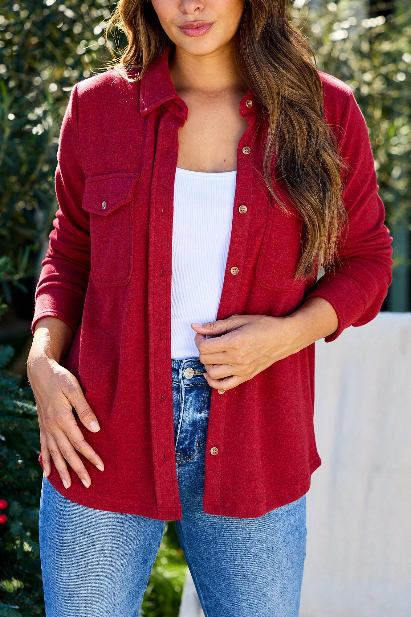 Thread and Supply Crimson Brushed Button Down Shirt - FINAL SALE - Image 12