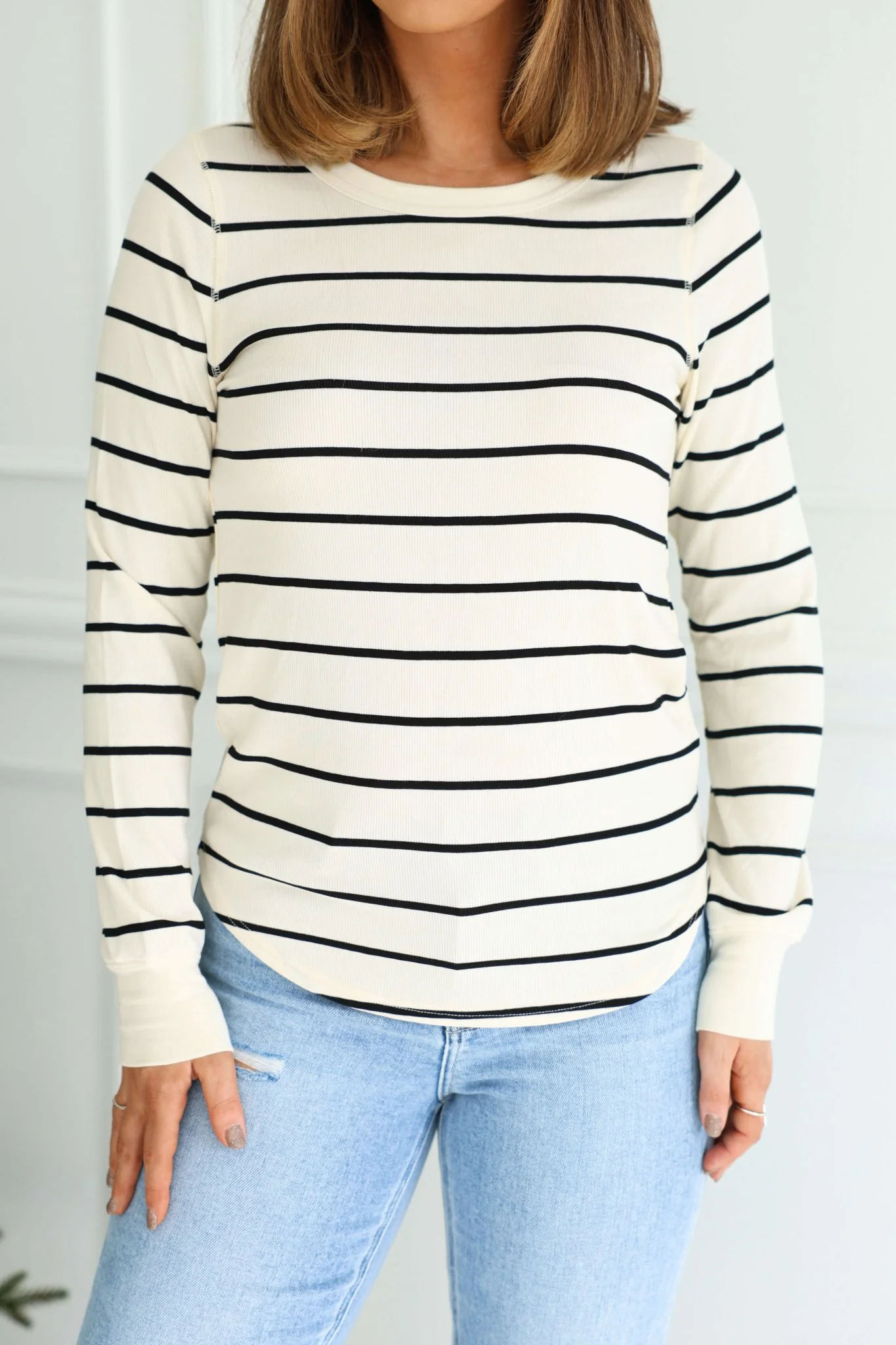 Thread and Supply Ivory Striped Top - FINAL SALE - Image 3