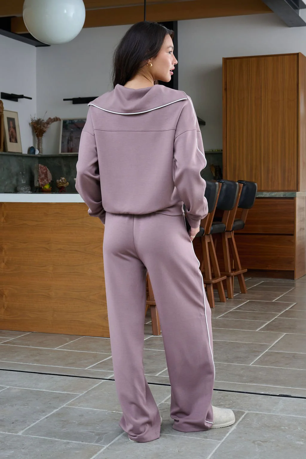 Thread and Supply Mocha Wide Leg Drawstring Pants - FINAL SALE - Image 9