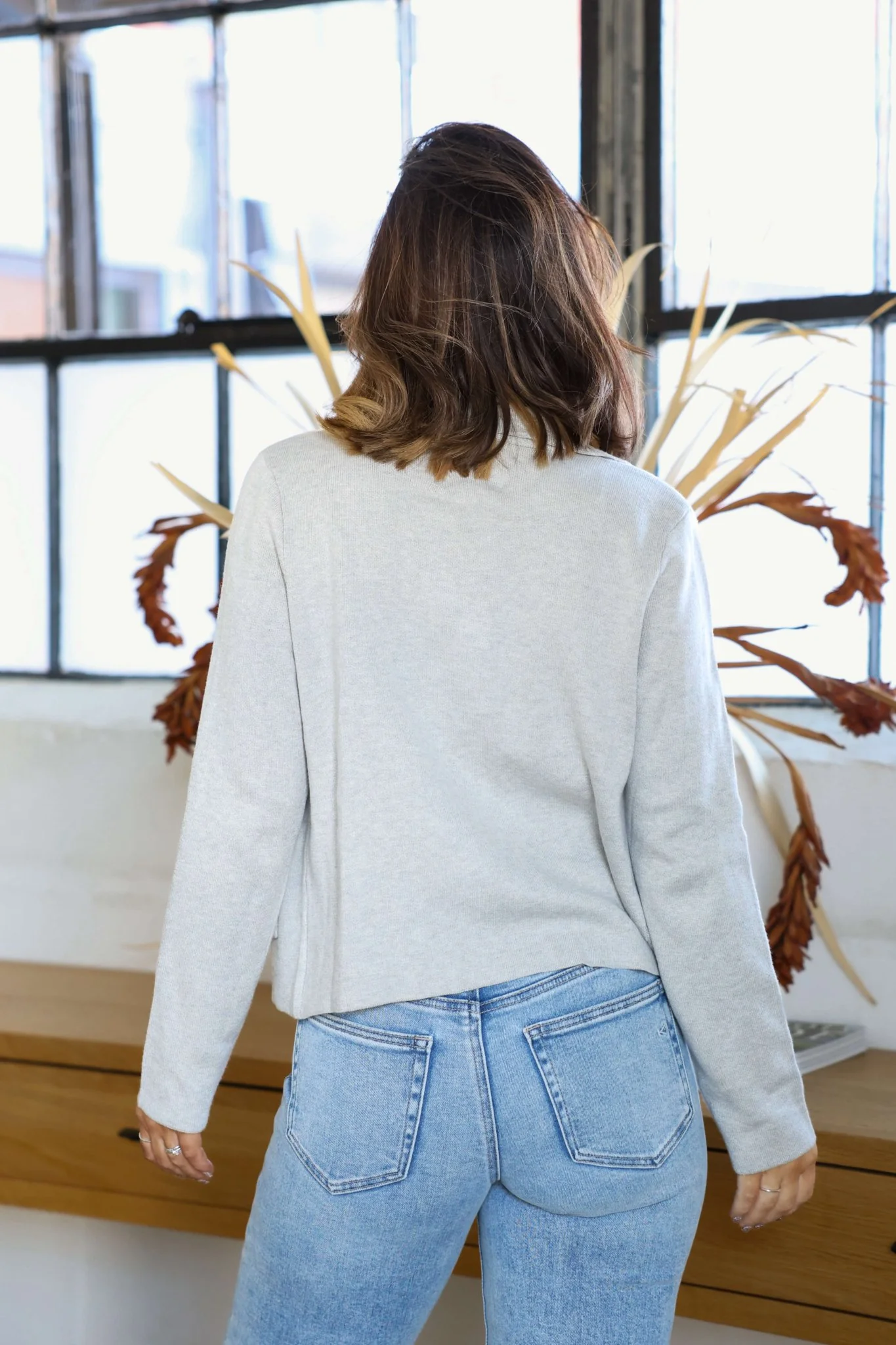 Thread and Supply Naomi Grey Knit Blazer - FINAL SALE - Image 4