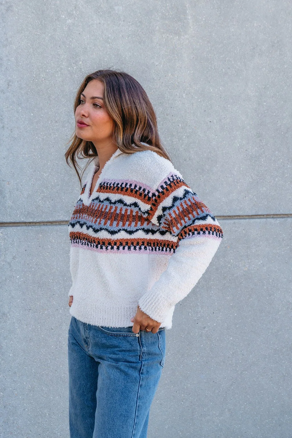 Thread and Supply Tan Aztec Bernese Sweater - FINAL SALE - Image 8