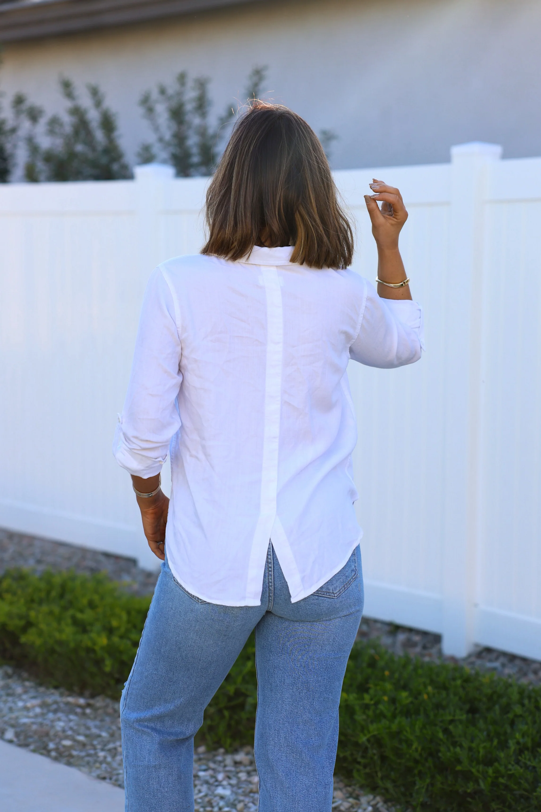 Thread and Supply White Button Down Presley Top - FINAL SALE - Image 4