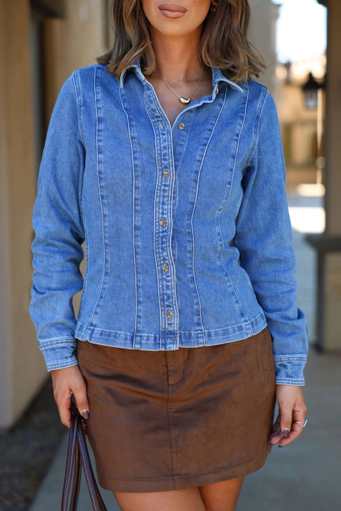 Thread & Supply Button Down Denim Shirt - FINAL SALE - Image 4