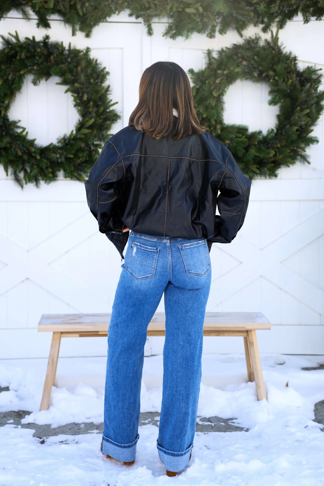 Vervet Medium Wash High Rise Cuffed Jeans - Image 4
