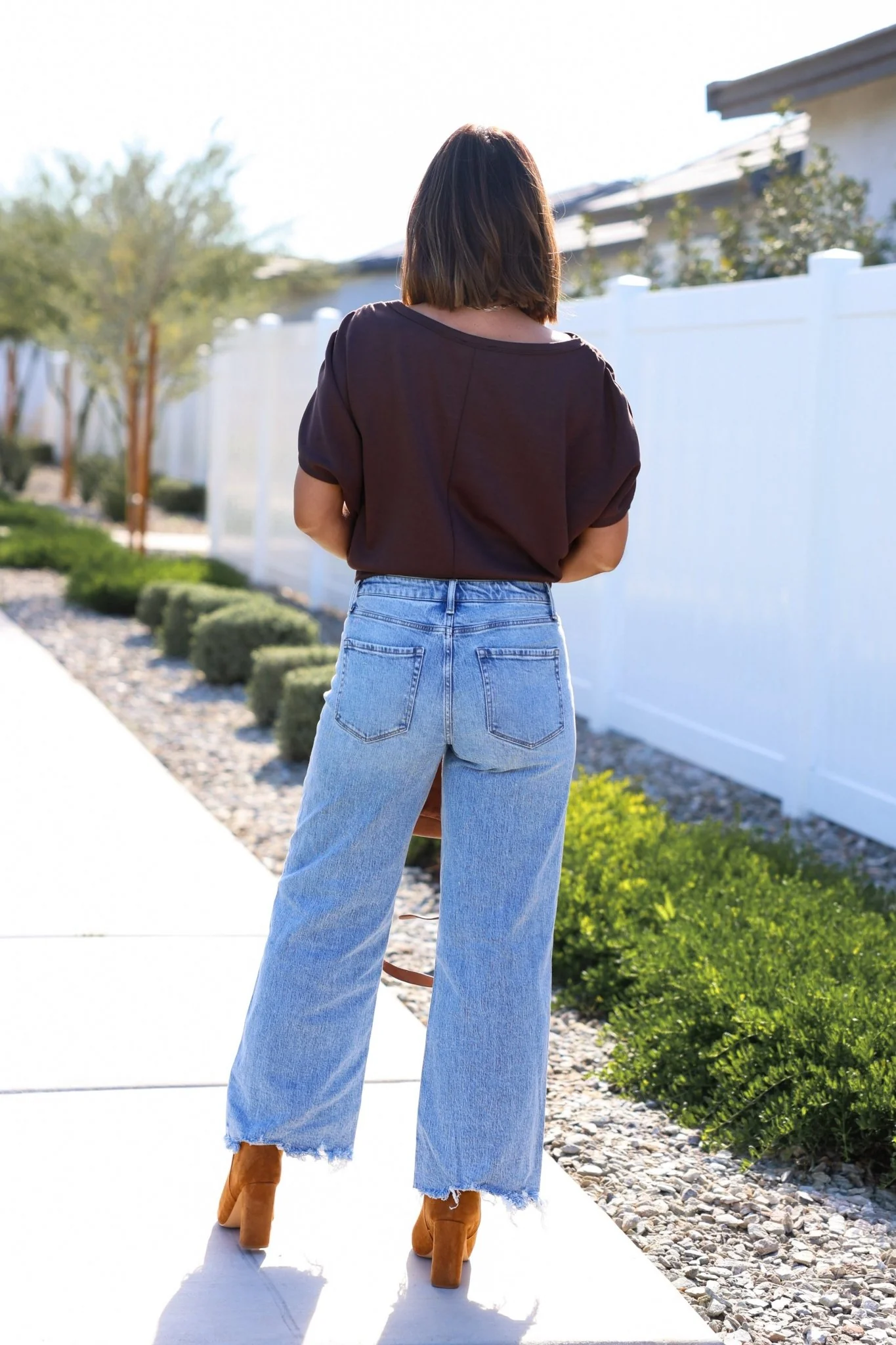 Vervet Medium Wash Mid Rise Frayed Jeans - Image 4