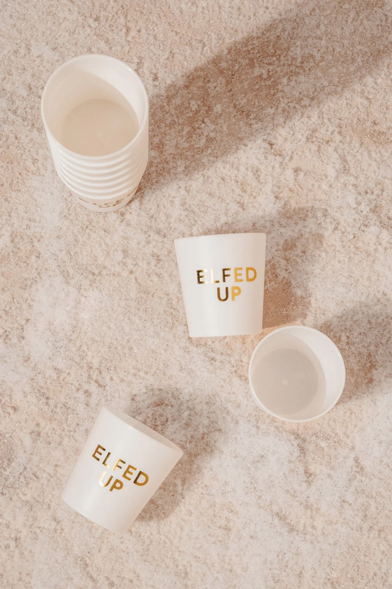 White Elfed Up Shot Cups - FINAL SALE