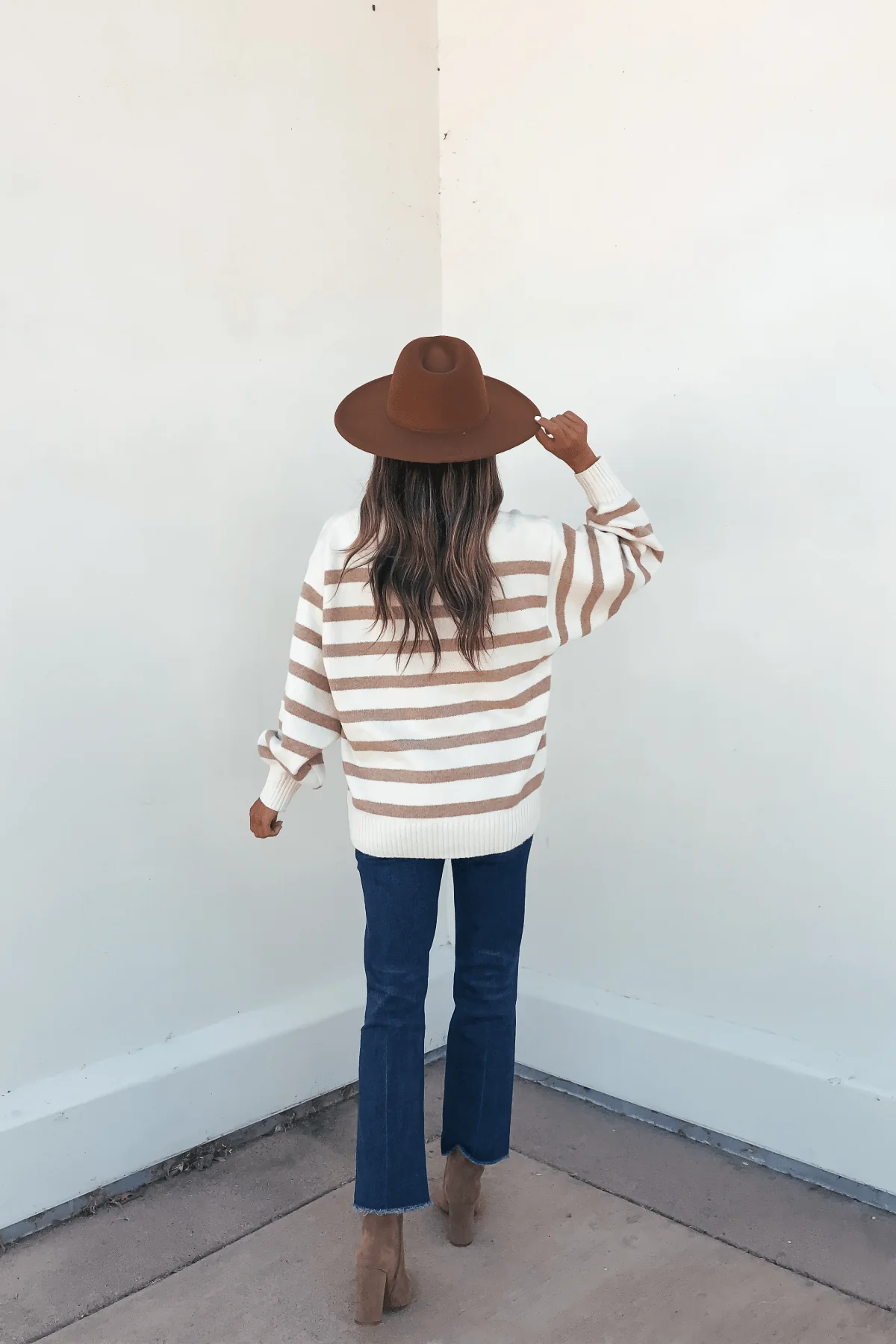 Willow Cream Stripe Ribbed Sweater - FINAL SALE - Image 4